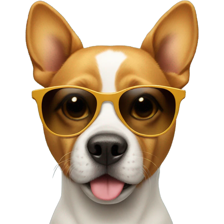Dog wearing shades emoji
