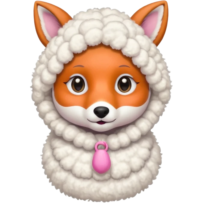 a fox wearing sheep dress emoji