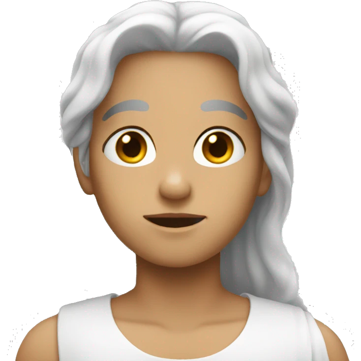 An angel with black hair emoji