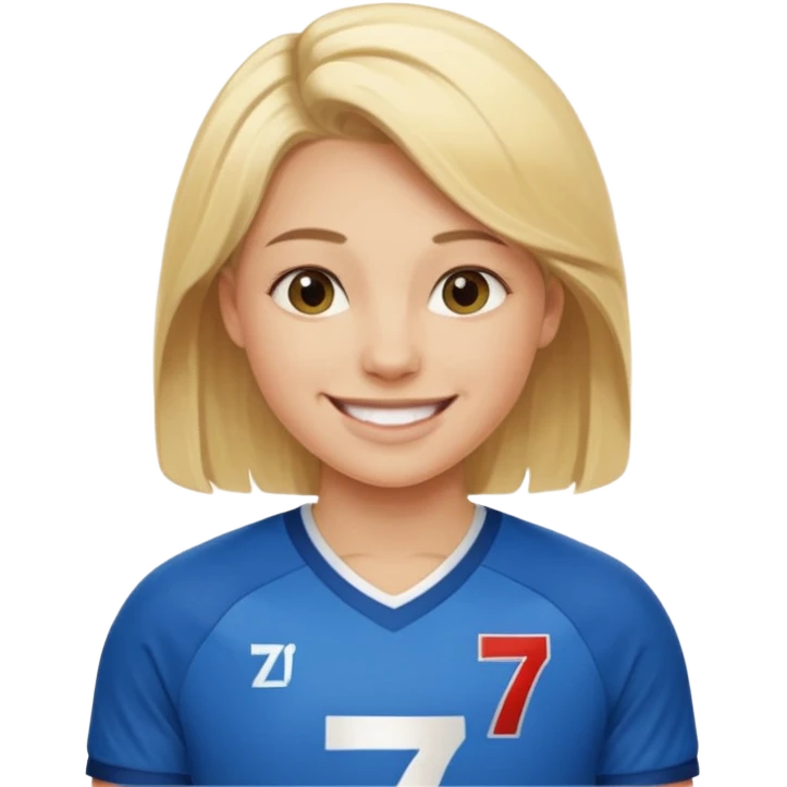 blonde Number 7 Printed Athlete emoji