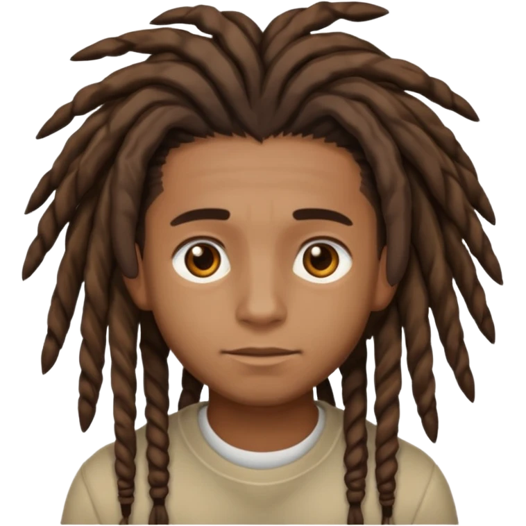 brown boy with aesthetic dreads emoji