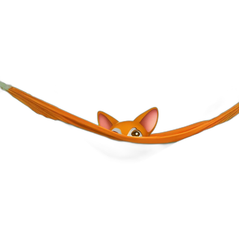 petit renard dans un hamac emoji