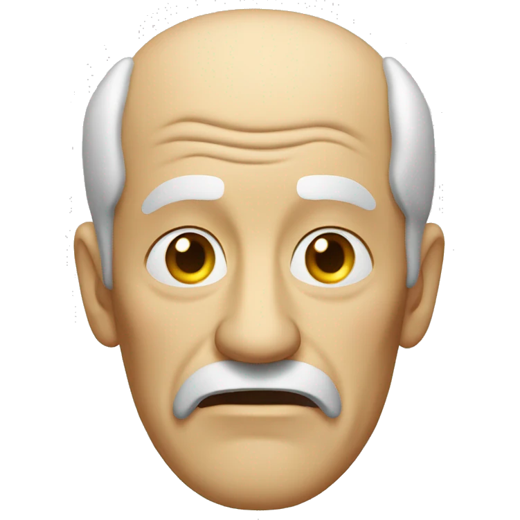 an old man who melts emoji