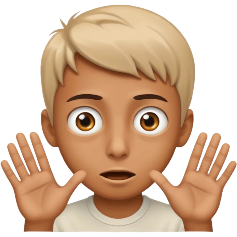 a boy he was using his hands, insane 67 emoji