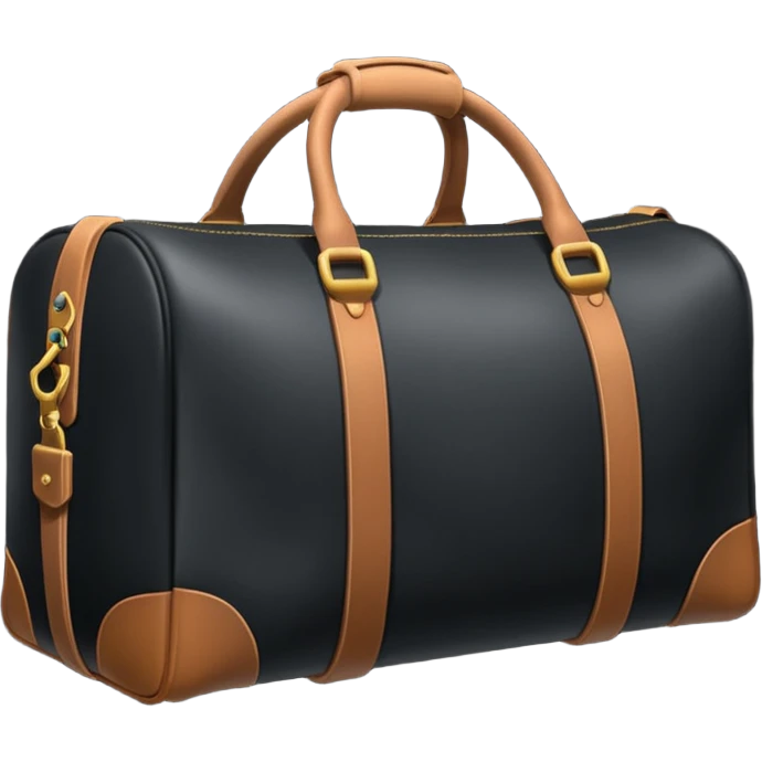 sac de sport noir sans motif emoji