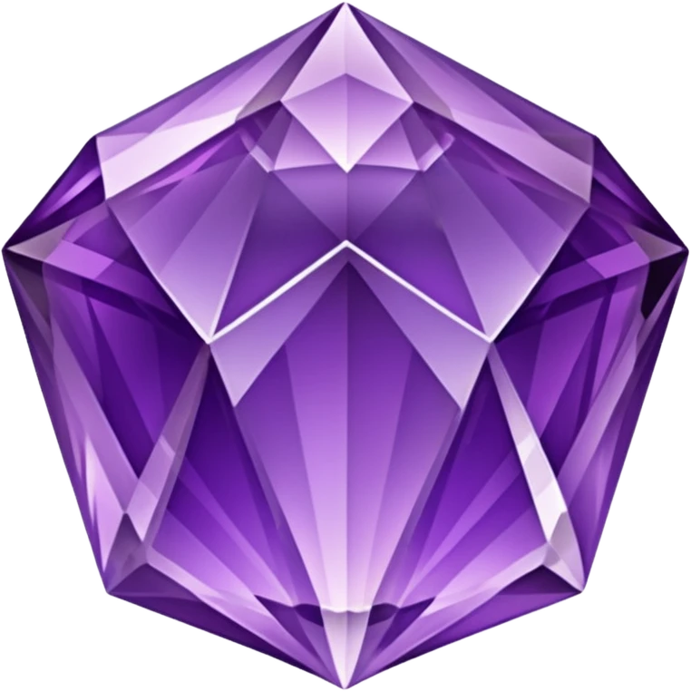 A purple amethyst crystal with shimmering facets.

































































 emoji