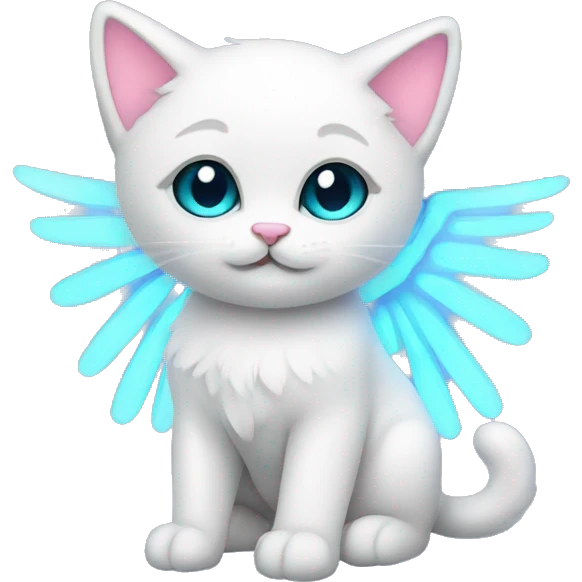 Neon angel kitten  emoji