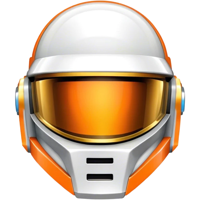 Orange Daft punk helmet emoji
