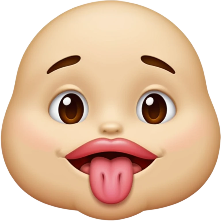 cartoon face sticking tongue out in a petty way emoji