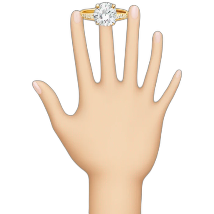 Hand with engagement ring emoji