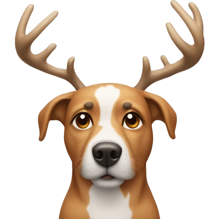 Dog with antlers emoji