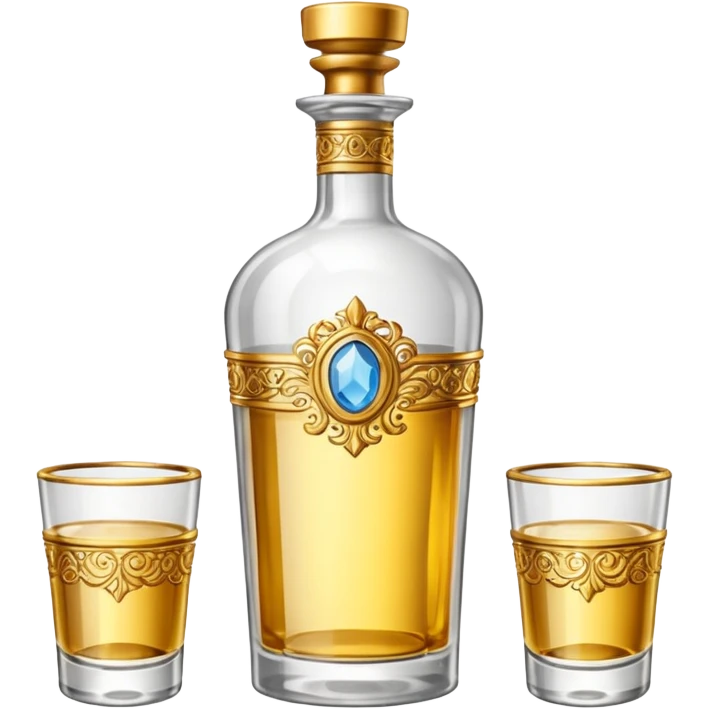 a golden bottle of vodka emoji