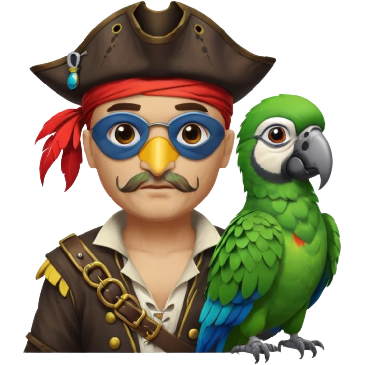 pirate and parrot emoji