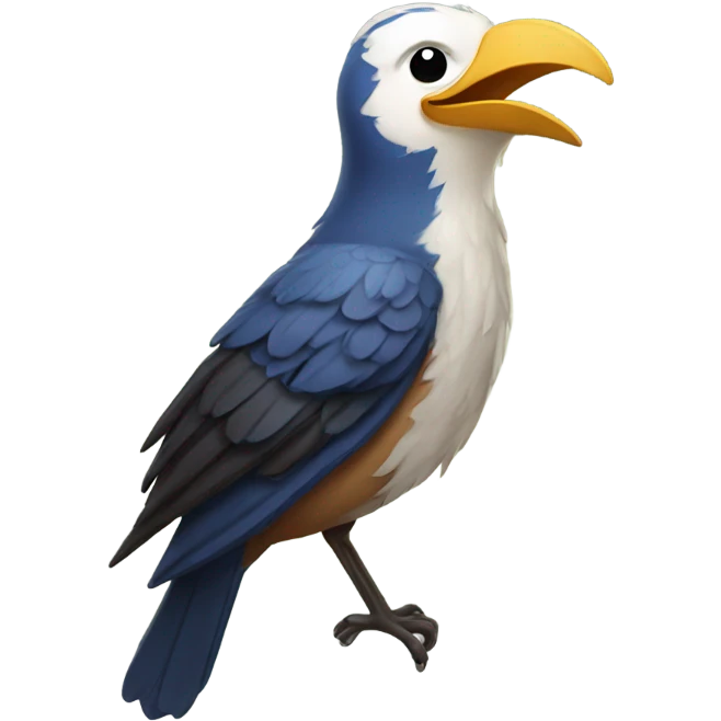 A bird singing America  emoji