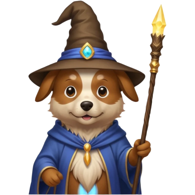 Dog wizard emoji