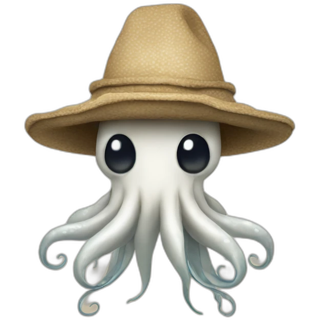 Squid wearing a trapper hat emoji