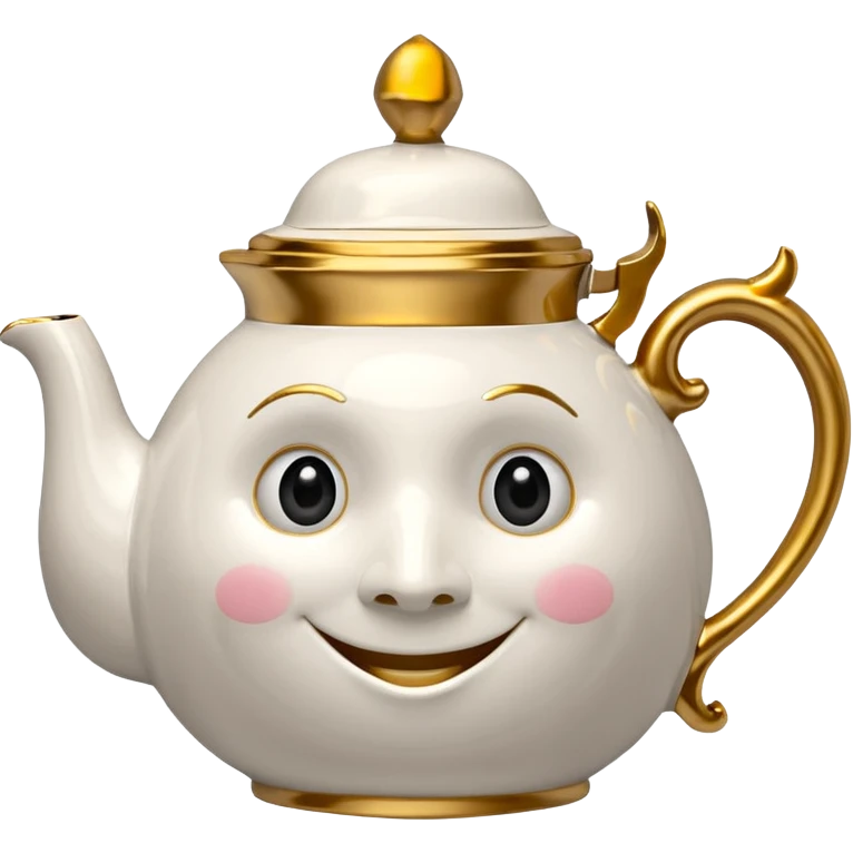 A character from the fairy tale Beauty and the Beast: Mrs. Potts, the lady who was turned into a teapot and retains the teapot's original form. emoji
