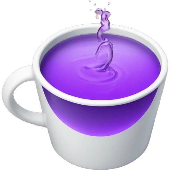Purple water in cup  emoji