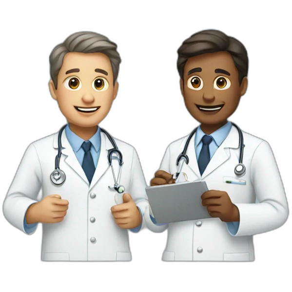two doctors talking emoji