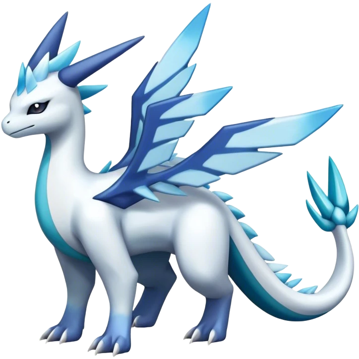 lugia-dialga-suicune-Glaceon-hybrid, full body emoji