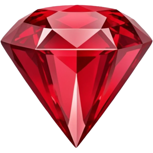 red ruby, diamond gem shape emoji