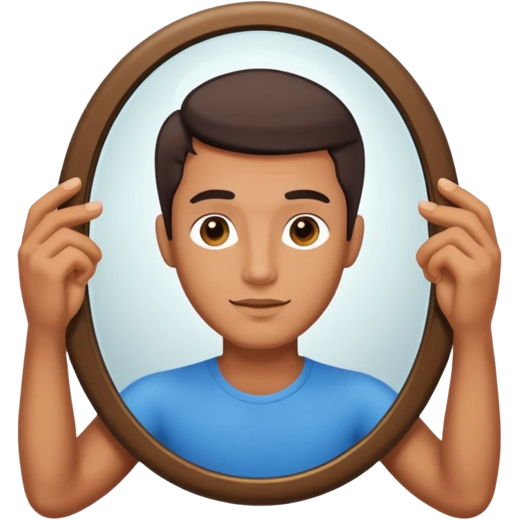 a man taking a mirror selfie emoji
