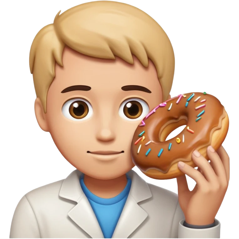 Person filling a donut emoji