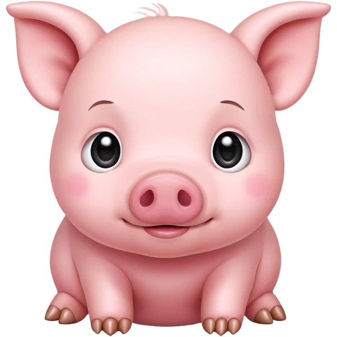 Сute baby pig, with no underwear   emoji