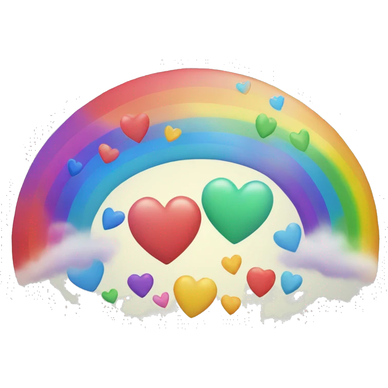 Rainbow hearts emoji