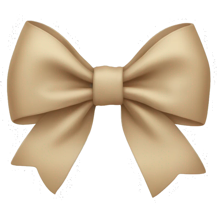 Beige bow  emoji