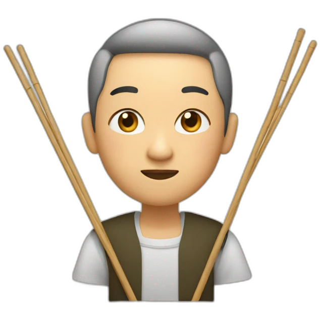 asian with chop sticks emoji