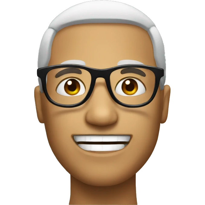 a emoji with sleek black glasses emoji
