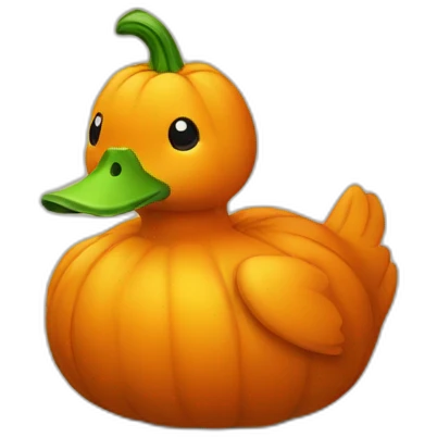 Pumpkin duck emoji