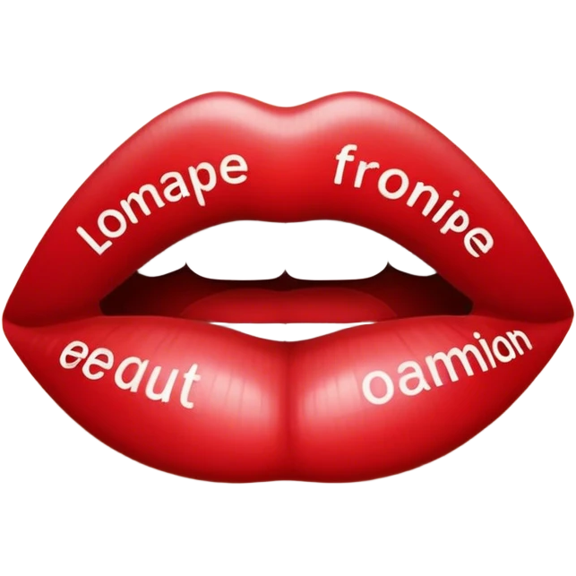 lips with words emoji