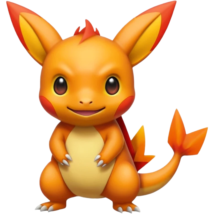 Victini-Pichu-Charmander-Fakémon-hybrid-creature (full body)  emoji