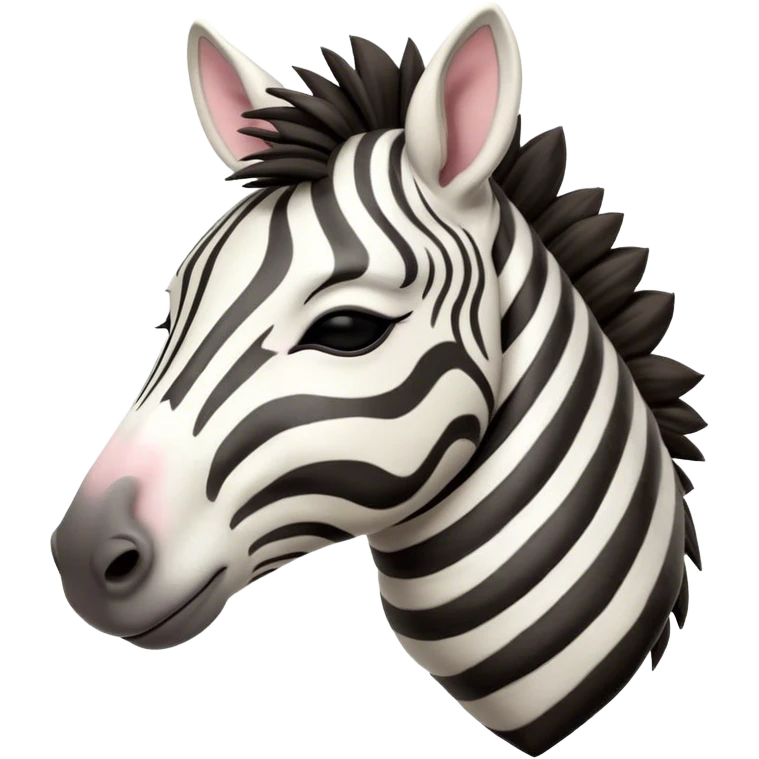 Meme-Worthy Cute Sleeping Zebra Portrait Emoji, Head resting peacefully with a contented smile, showcasing a lean, graceful build and a luxuriously soft striped fur, a refined, equine head with a long snout and alert ears, and eyes shut in a serene, restful nap, Simplified yet hilariously adorable features, highly detailed, glowing with a soft, drowsy light, high shine, relaxed and utterly lovable, stylized with an air of playful laziness, bright and heartwarming, soft glowing outline, capturing the essence of a comically sleepy zebra that feels like it could instantly become the next viral sensation of adorable slumber! emoji