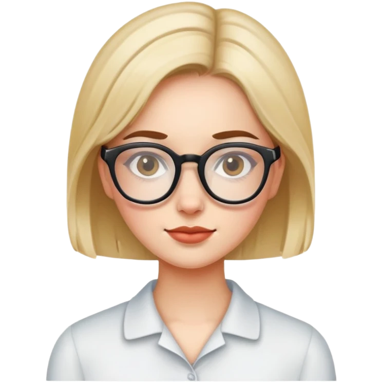 Girl with glasses emoji