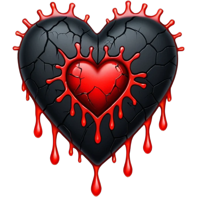 Black heart creative goth emoji