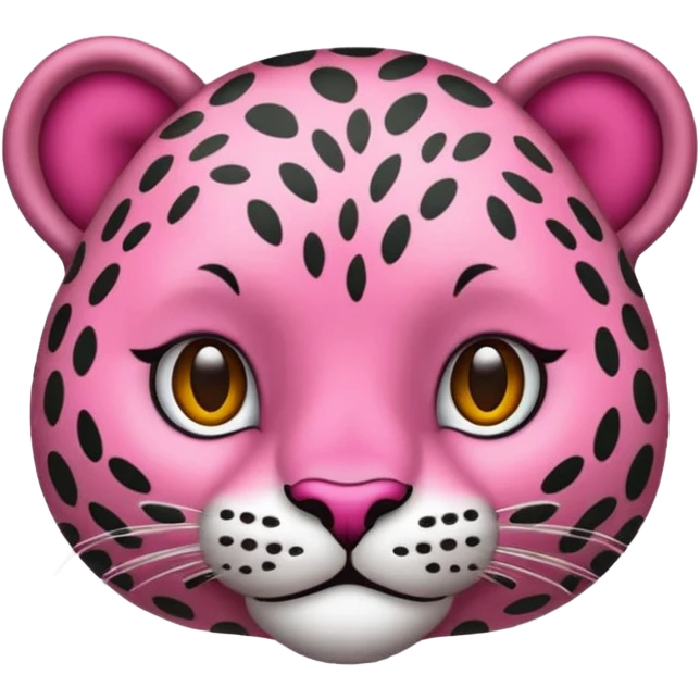 Emoji leopardo rosa cuerpo entero de lado y más realista emoji