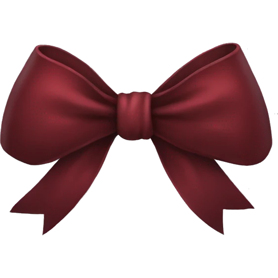 Dark red bow emoji