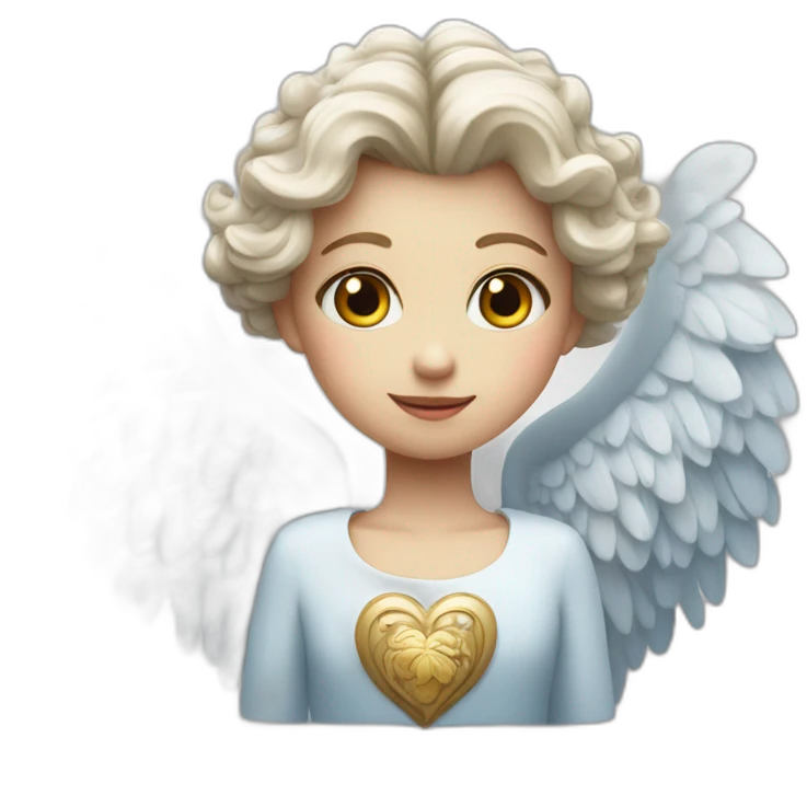 Un coeur d'ange emoji