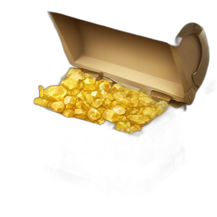 chest full of gold and precious stones emoji