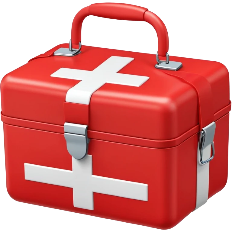 red first aid kit with white cross emoji
