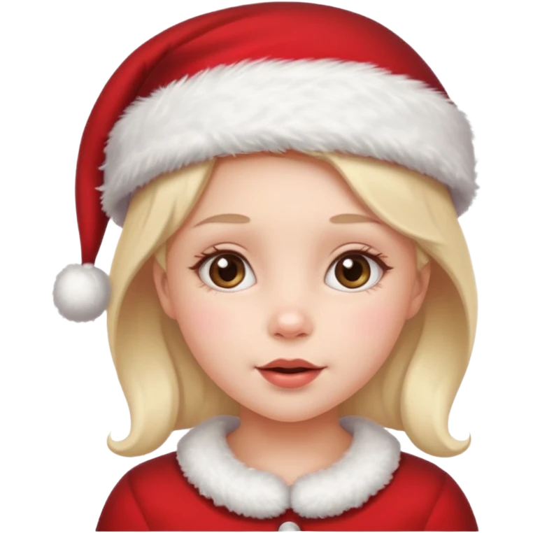 christmas girl look like baby face emoji