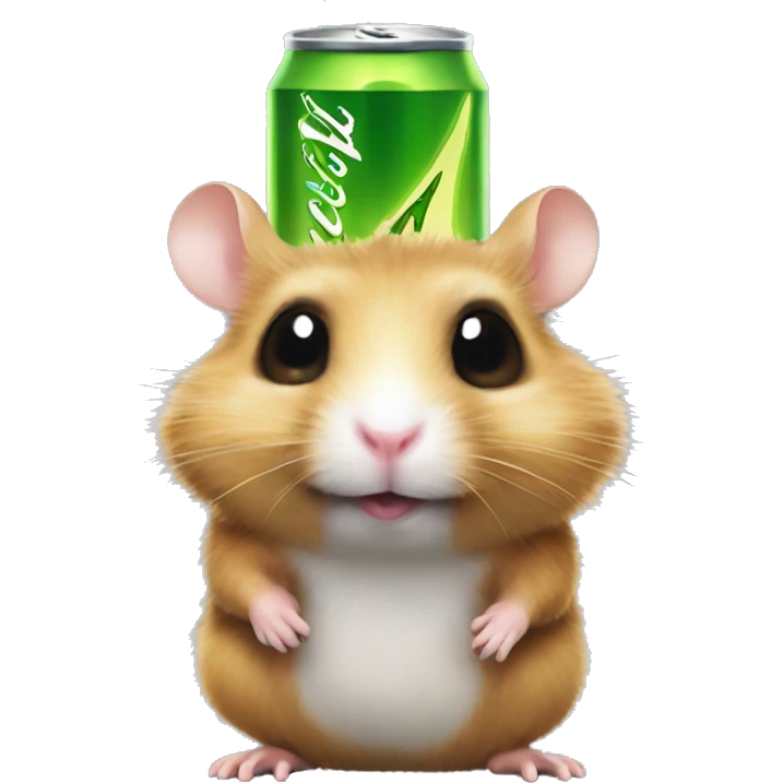 Hamster drink Monster Energy emoji