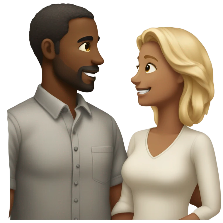 White people hyper realistic lovers emoji