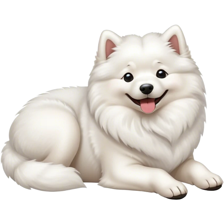 
Samoyed lying on his back happy emoji