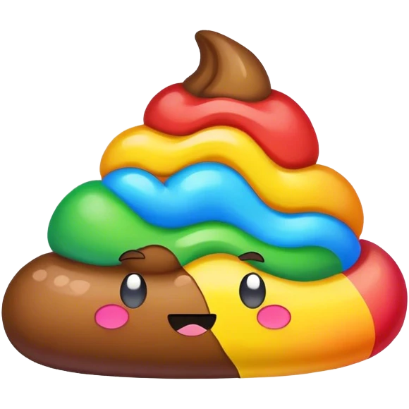 Rainbow poop color full *Old Emojis* emoji