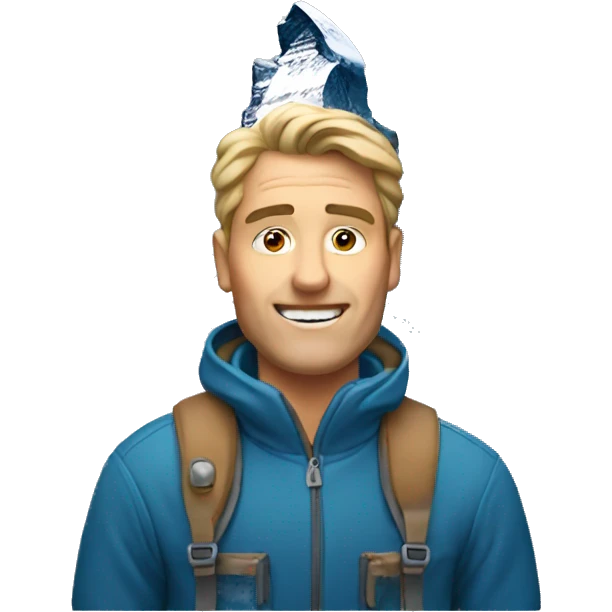 man with matterhorn mountain emoji