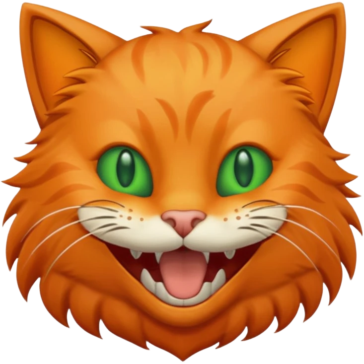 A cat with sharp teeth emoji